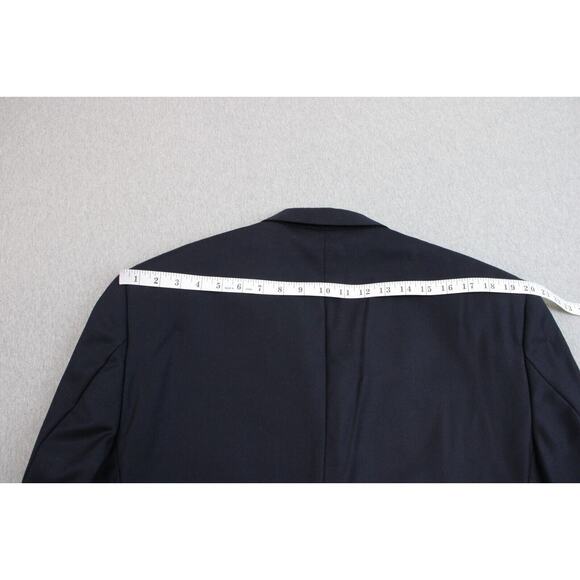 Jos A Bank Blazer Jacket Mens 44R Navy Blue 2 Button Tailored Fit Wool - Picture 7 of 9